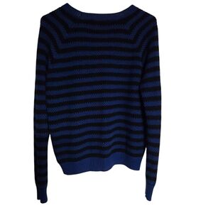 Forever 21 Knit Black Blue Long Sleeve Stretch Sweater Top Medium